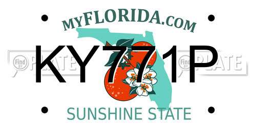 KY771P Florida License Plate