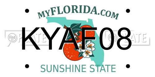 KYAF08 Florida License Plate