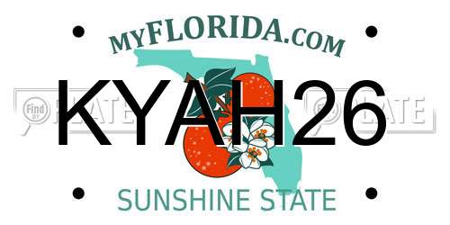 KYAH26 Florida License Plate