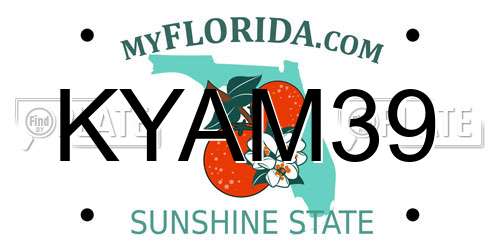 KYAM39 Florida License Plate