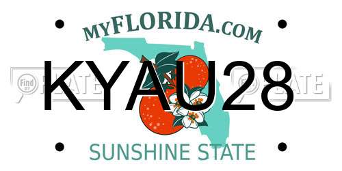 KYAU28 Florida License Plate