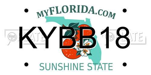 KYBB18 Florida License Plate