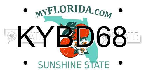 KYBD68 Florida License Plate