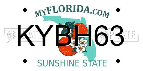 KYBH63 Florida License Plate