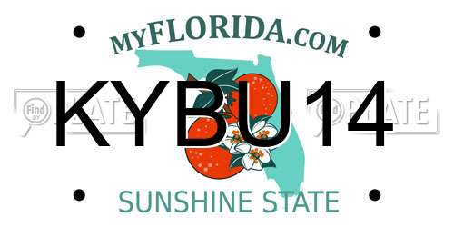 KYBU14 Florida License Plate