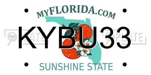 KYBU33 Florida License Plate