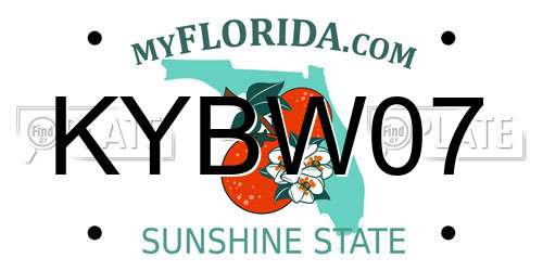 KYBW07 Florida License Plate
