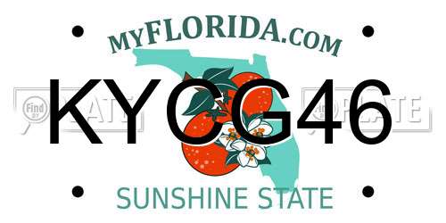 KYCG46 Florida License Plate
