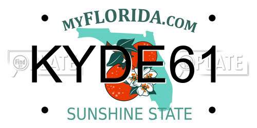 KYDE61 Florida License Plate