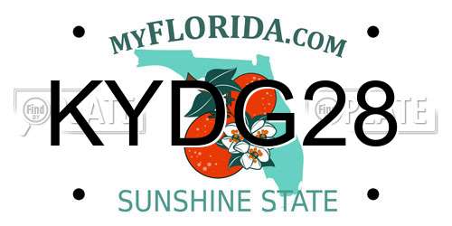 KYDG28 Florida License Plate