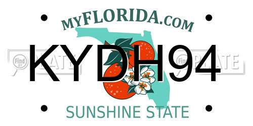 KYDH94 Florida License Plate