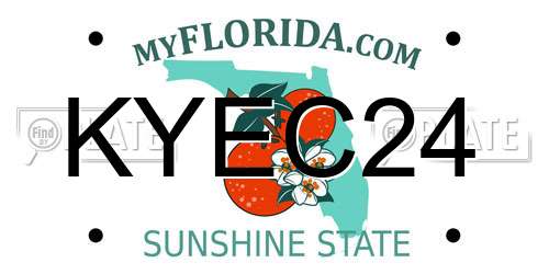 KYEC24 Florida License Plate