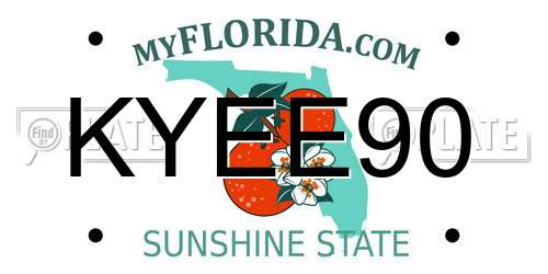 KYEE90 Florida License Plate