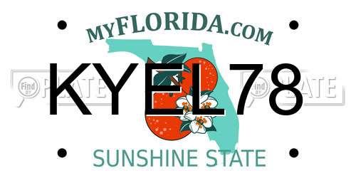 KYEL78 Florida License Plate