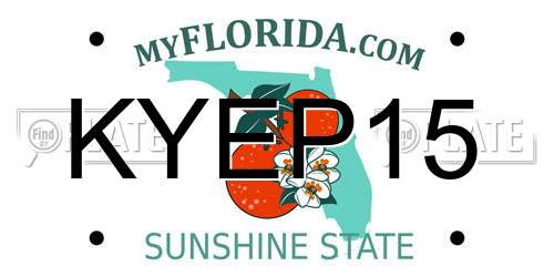 KYEP15 Florida License Plate