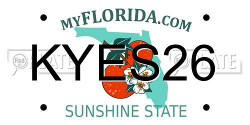 KYES26 Florida License Plate