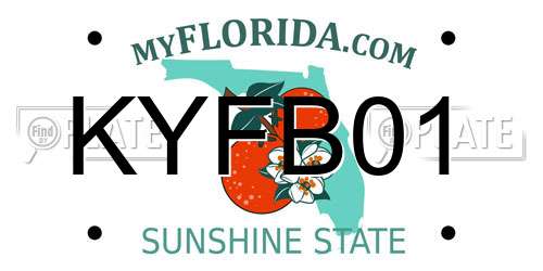 KYFB01 Florida License Plate