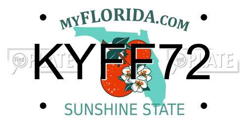 KYFF72 Florida License Plate
