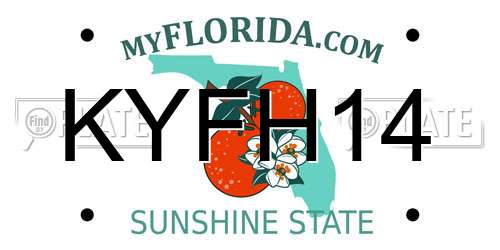 KYFH14 Florida License Plate