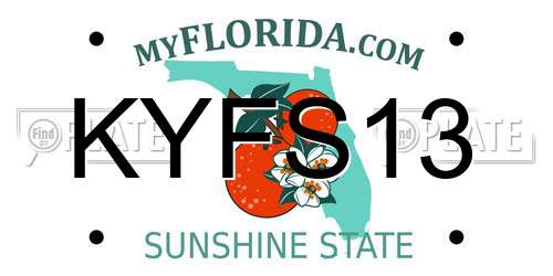 KYFS13 Florida License Plate