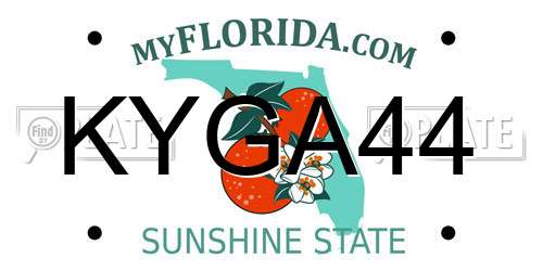 KYGA44 Florida License Plate