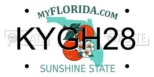KYGH28 Florida License Plate