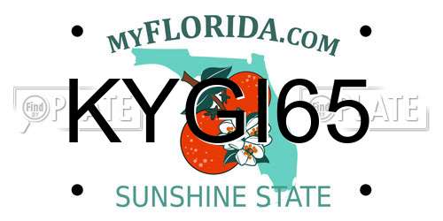 KYGI65 Florida License Plate