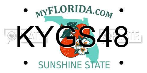 KYGS48 Florida License Plate