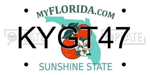KYGT47 Florida License Plate