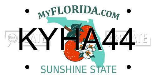 KYHA44 Florida License Plate
