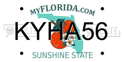 KYHA56 Florida License Plate