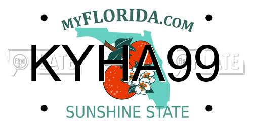 KYHA99 Florida License Plate
