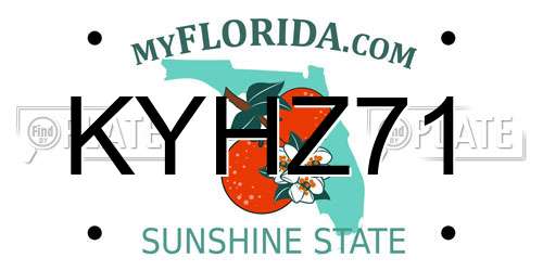 KYHZ71 Florida License Plate