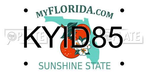 KYID85 Florida License Plate