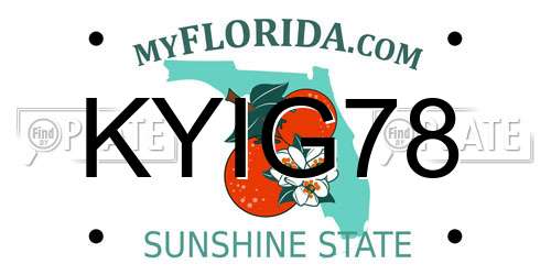 KYIG78 Florida License Plate