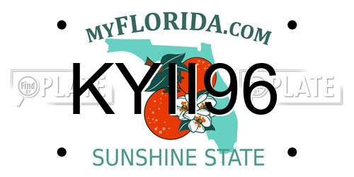 KYII96 Florida License Plate