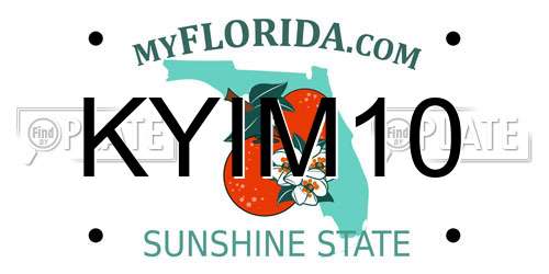 KYIM10 Florida License Plate