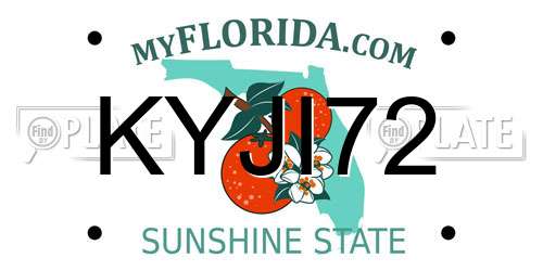 KYJI72 Florida License Plate