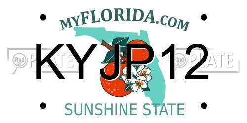 KYJP12 Florida License Plate