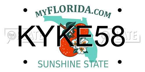 KYKE58 Florida License Plate