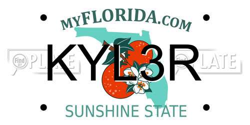 KYL3R Florida License Plate