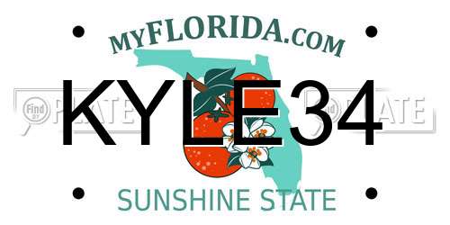 KYLE34 Florida License Plate