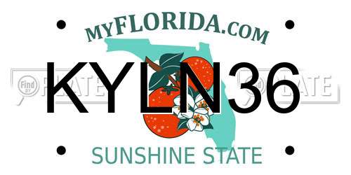 KYLN36 Florida License Plate
