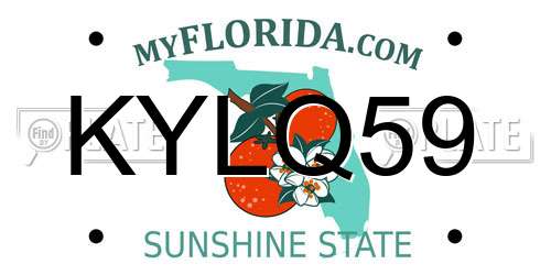 KYLQ59 Florida License Plate