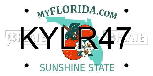 KYLR47 Florida License Plate