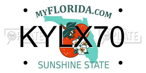 KYLX70 Florida License Plate