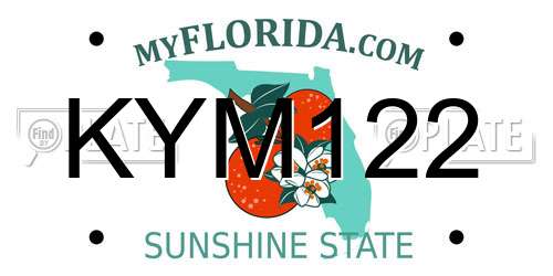 KYM122 Florida License Plate