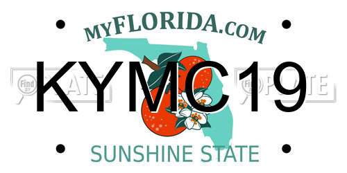 KYMC19 Florida License Plate