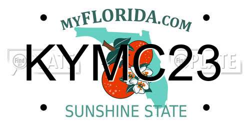 KYMC23 Florida License Plate