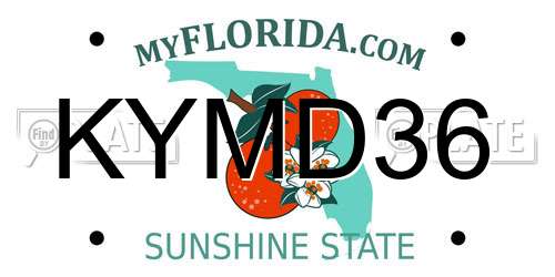 KYMD36 Florida License Plate
